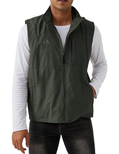 Image of Gihuo Men's Fishing Vest Utility Vest Casual Outdoor Quick Dry Safari Travel Golf Vest Work Vest