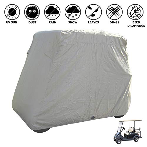 Deluxe 4 Passenger Golf Cart Cover roof 80" L Taupe, fits E Z