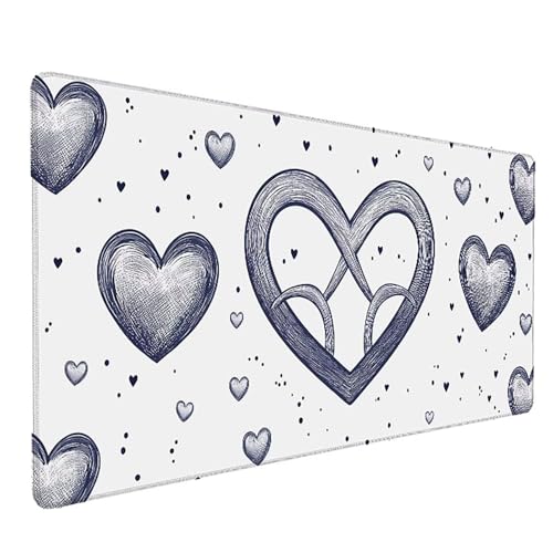 Tapis de souris XXL 800x300mm blanc imperméable et antidérapant pour bureau PC