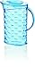 BAGER 3er Set(blau, pink & gelb) Krug Karaffe Kanne mit Deckel Kunststoff Transparent 2 Liter