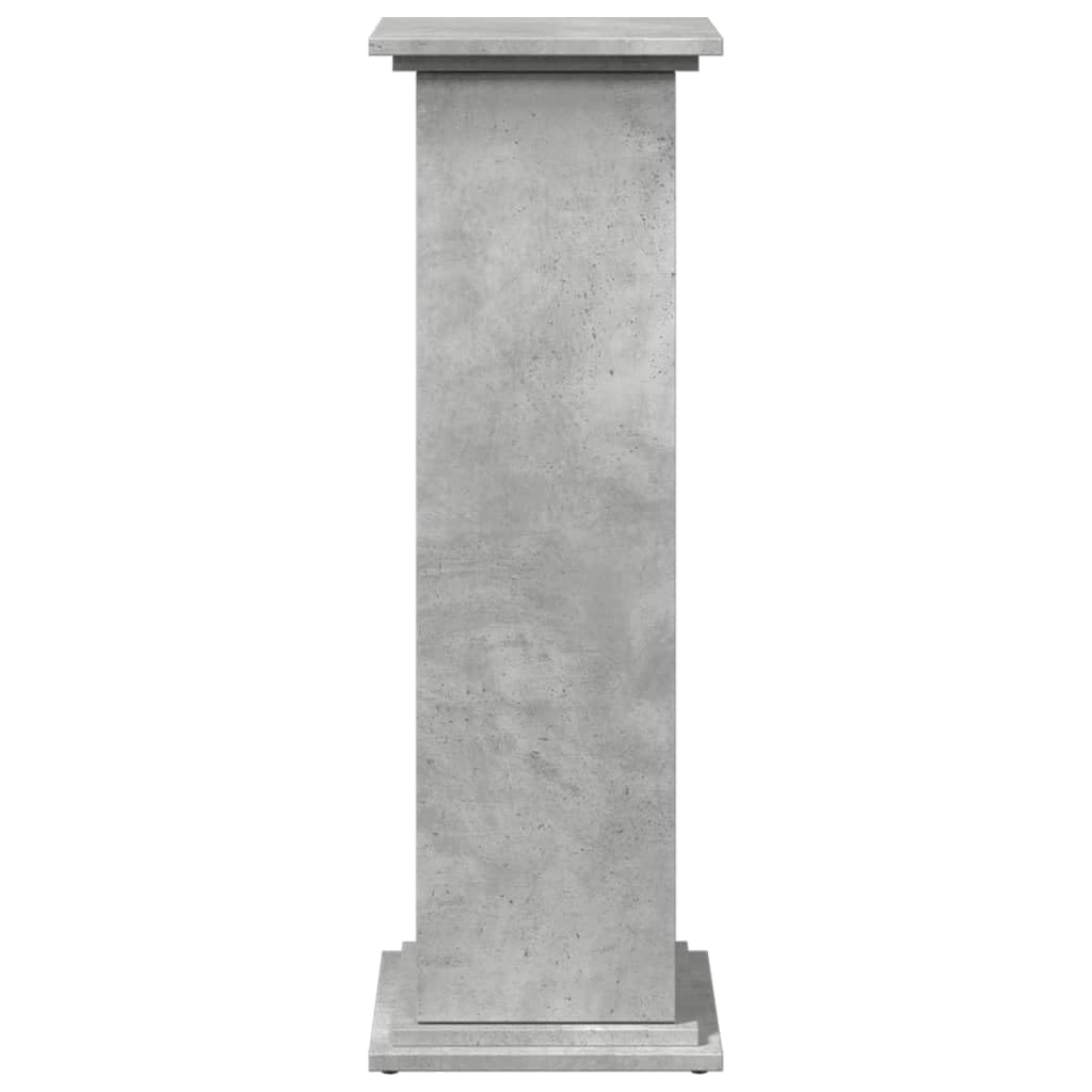 vidaXL Piédestal avec rangement gris béton 31x30x90 cm bois ingénierie