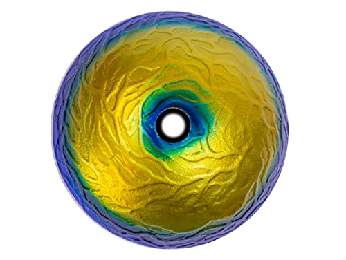 Eden Bath 14 Inch Small Multi-Colored, Hand-Painted, Round True Planet Glass Vessel Sink #TOP6
