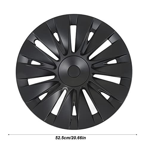 4 Stuks 18/19/20 Inch Wieldoppen Auto Naafdop, Compatibel for Tesla Model Y/3 Wieldop Volledige Volledige Velg Voertuig Cover Accessoires (Color : 18inFor3BRBKWhiteBla
