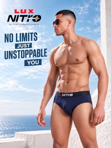 Image of Lux Nitro Men's Modal Brief| AeroComfi Ultra-Soft Stretch Brief | No-Marks Waistband, Four-Way Stretch, Premium Modal Micro Fabric (Pack of 2)