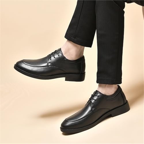 Mens Lace up Comfortable Derby Shoes Genuine Leather Casual Business Formal Dress Office Work Shoes2