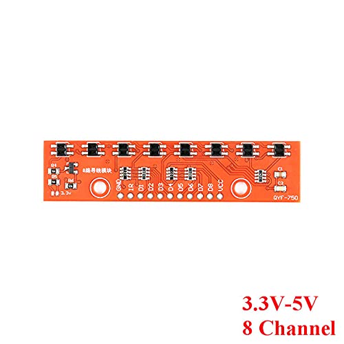8 Channel Tracking Module Infrared Detection Sensor 3.3V-5V DIY 8 Way Infrared Detector Hunt Module Analog Output for Arduino