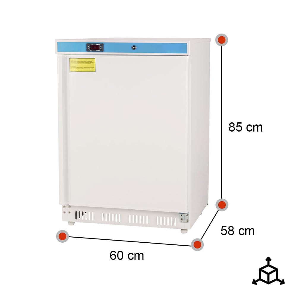 Armario Refrigerado Bajo de 1 Puerta de 60 cm Refrigeración Estática Blanco | Armario Frigorífico Capacidad 129 L - 3 Estantes y 100 W para Bares y Restaurantes
