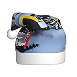 WZYCWB Fortschrittliche Schneemobil Weihnachtsmützen für Erwachsene und bedruckte Partyhüte sind perfekt für Silvester, Weihnachten und Familienfeiern