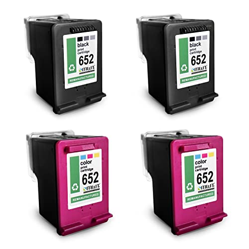 MWT - Cartuchos de tinta compatibles con HP 652 DeskJet Ink Advantage 1115 (sustituye a 652 BK, 652C Black + Color)