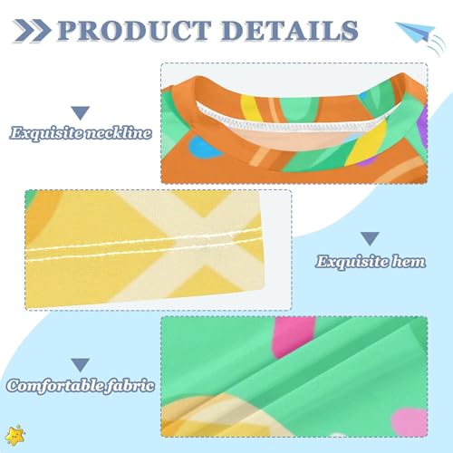 Ice Cream Teal Bathing Suit Kids Sun Protection Sweatshirt Swimwear Beach Tops 3T3