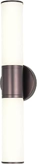 2-Light Bathroom Vanity Lighting Fixture, Oil Rubbed Bronze Wall Sconce with Opal White Glass, E26 Stocket Indoor Wall Lamp, Modern Mirror Light