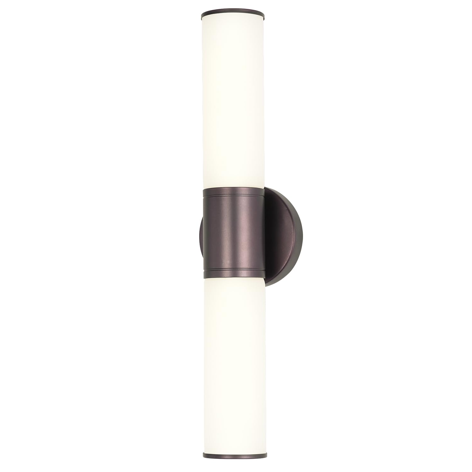 2-Light Bathroom Vanity Lighting Fixture, Oil Rubbed Bronze Wall Sconce with Opal White Glass, E26 Stocket Indoor Wall Lamp, Modern Mirror Light