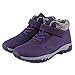 Bottes de neige pour femme - Confortables - Chaudes - Respirantes - Antidérapantes - Avec autocollants magiques - Pour femme, violet, 42 EU