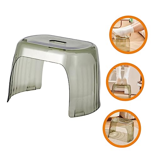 Tabouret de toilette vert transparent PET antidérapant compact Besportble