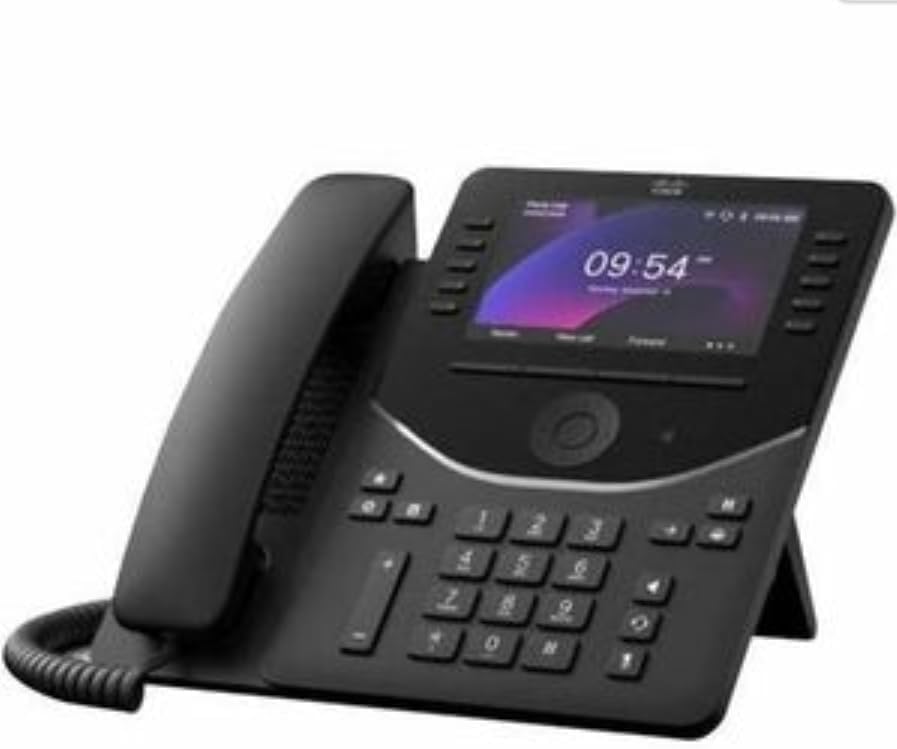 Cisco DP-9861 IP Phone – Corded – Corded/Cordless – Bluetooth, Wi-Fi – Desktop – Carbon Black – 10 x Total Line – VoIP – 5″ LCD – IEEE 802.11a/b/g/n/a (Renewed)