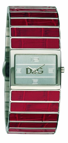 Dolce Gabbana - DW0081 - Montre Femme - Quartz - Analogique - Bracelet Cuir Rouge