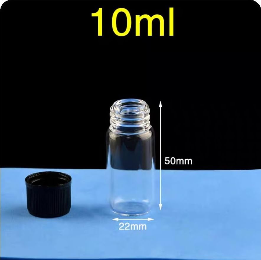 1 szt. Butelka z gwintem ze szkła kwarcowego o wysokiej czystości - 2-100 ml Butelka z odczynnikiem do pobierania próbek z zakrętką z PTFE(10ml)