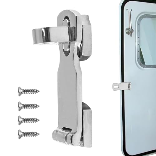 Dee Marine - Cerradura de acero inoxidable reforzado para barcos con cerradura y candado, cerradura de seguridad antivibración para puertas de autocaravanas, yates y escotillas