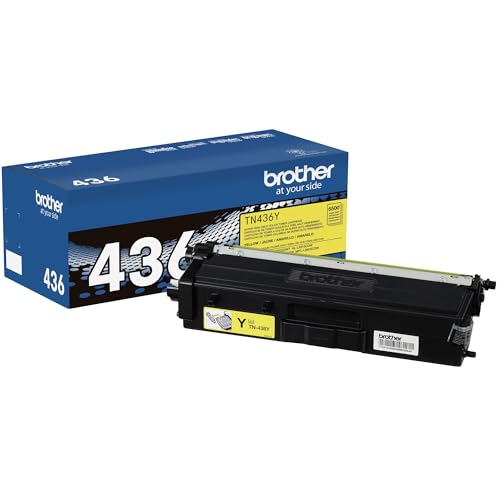 Brother Genuine Super High Yield Toner Cartridge, TN436Y, Replacement Yellow Toner, Yield up to 6,500 Pages, Amazon Dash Replenishment Cartridge - image 1