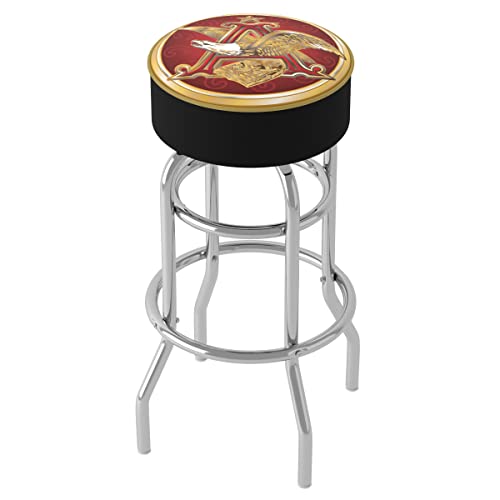 Bar Stool - Budweiser A & Eagle Stool with Foam Padded Seat - Swivel Chair for Game Room, Garage, or Home Bar by Trademark Gameroom
