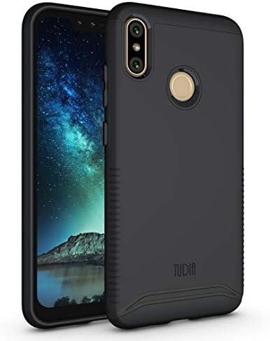 TUDIA Merge Designed for BLU Vivo XI+ Case, Slim Dual Layer Shockproof Phone Case Cover for BLU Vivo XI+ (Matte Black)