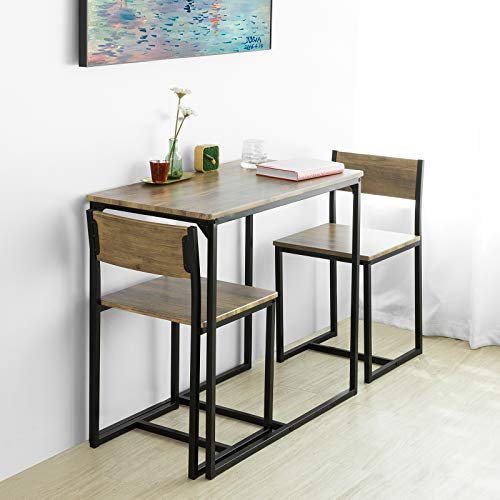 SoBuy OGT36-N Set tafel en 2 Stoelen Eettafel met 2 Stoelen voor Keuken Eetkamer Woonkamer - Image 4