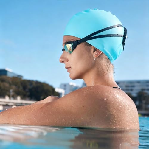 Toucas de Natação de Silicone Duráveis para Cabelos Longos