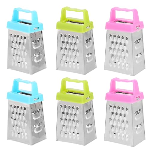 6 mini ralladores de acero inox multicolor miniatura 1