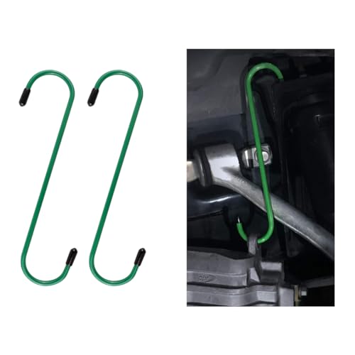 GLSOWEE 2PCS Car Brake Caliper Hanger Hooks with Rubber Tips, Green