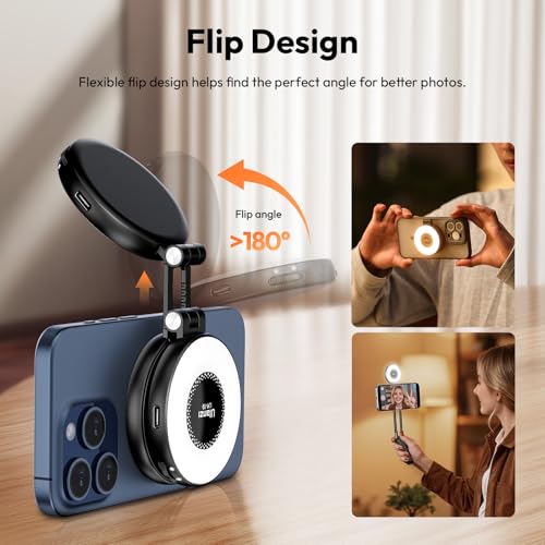 Trípode magnético para teléfono celular y kit de luz magnética para selfie ULANZI para iPhone 5
