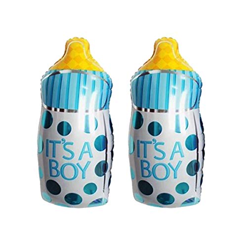 Image of Rozi Decoration Bottle Shape Foil Balloon - Boy Birthday Celebration Party Decor Balloons | Pack of 2-27 inch