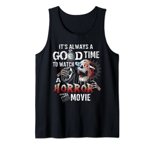 It's Always A Good Time To Watch Horror Movie Reloj espeluznante Camiseta sin Mangas