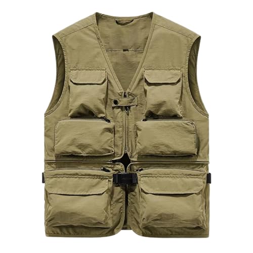 Gilet de pêche détachable homme veste outdoor randonnée multi-poches