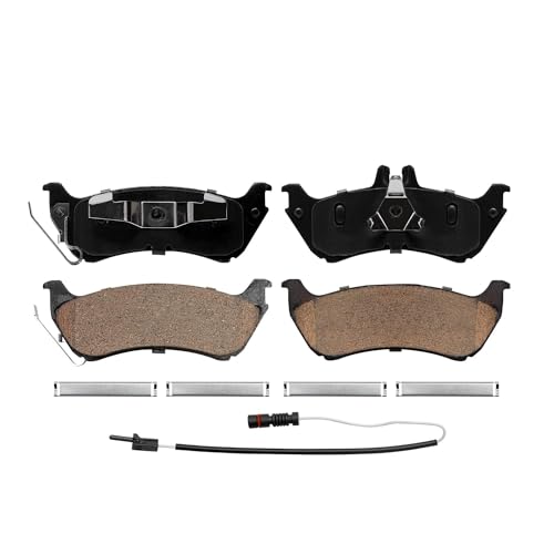 Image of Detroit Axle - Brake Pads for 1998-2003 Mercedes-Benz ML320, 2003-2005 ML350, 1999 ML430, Ceramic Brake Pads w /Hardware Front and Rear Replacement