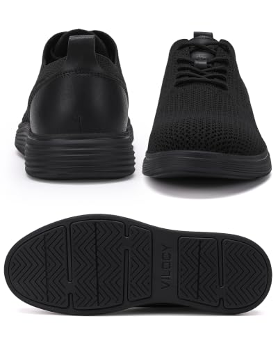 Image of VILOCY Men's Casual Dress Sneakers Lace-Up Oxfords Business Mesh Breathable Walking Shoes Tennis Comfortable