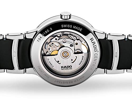 Rado Men's Centrix Open Heart Swiss Automatic Watch, Black/Stainless (R30178152)3