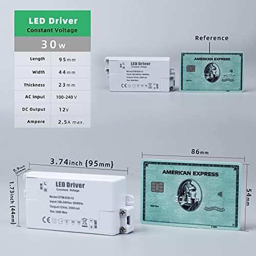 REYLAX® 1 szt. przetwornik 12 V 30 W 2500 mA, transformator przełączający AC na DC, zasilacz stałego napięcia, zasilacz niskiego napięcia do zastosowań LED