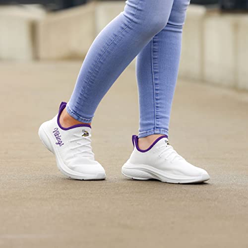Image of FOCO NFL Womens NFL Team Logo White Athletic Shoes Sneakers