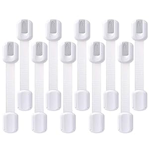 Child Safety Cabinet Locks – (10 Pack) Baby Proofing Latches to Drawer Door Fridge Oven Toilet Seat Kitchen Cupboard…