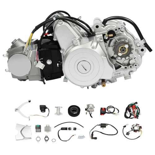 BJTDLLX Motor de moto de 125 ccm, motor de Dirt Bike Pit Bike de 125 ccm, motor ATV Mini Quad Motorcycle Motor Kit, motor profesional de 4 tiempos, arranque eléctrico (de encendido CDI)