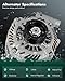SCITOO Alternator Fits for Ford for Fusion 3.0L 2006-2009,for Lincoln for Zephyr 3.0L 2006,for Mercury for Milan 3.0L 2006-2009- 12V 150Amp CW 6-Groove Pulley, Replace OE 11173