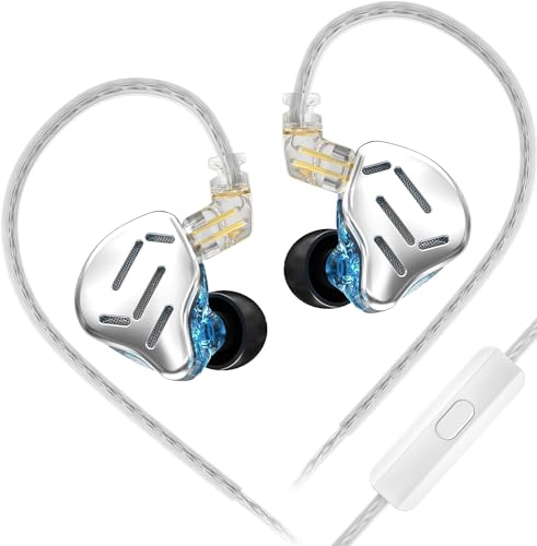 Casque Hybride 7BA + 1DD KZ Zax en Métal Argenté de Haute Précision Acoustique