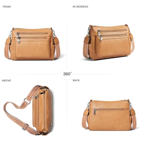 Image of Bluome Crossbody Purses for Women, Medium Large Faux Leather Crossbody Bags Lightweight Sling Bag Shoulder Handbags