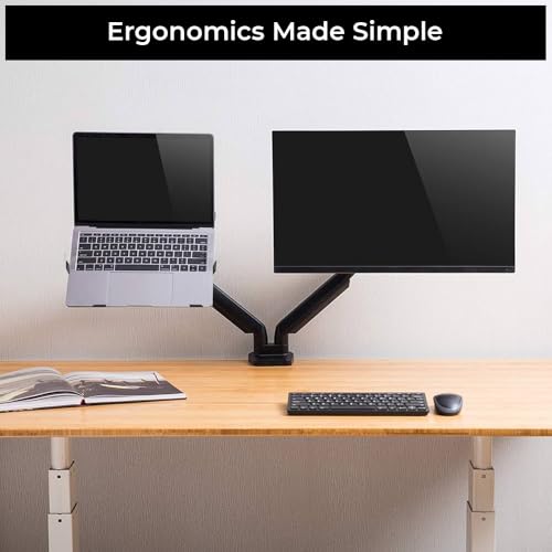 Image of Laptop Tray for Monitor Arm| Fits Up to 17.3-Inch Laptops| 9 kg Load Capacity| VESA 75x75 & 100x100 Compatible| Anti-Slip Pads| Adjustable Laptop Holder for Dual Monitor Setup