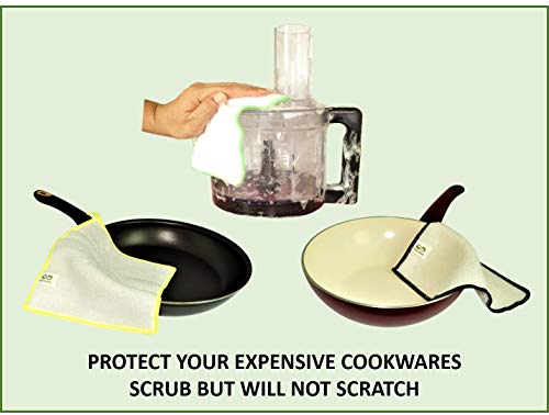 Redwoodbest Super Absorbent Bamboo Cleaning Cloth & Kitchen Wipe, To Replace Your Paper Towels, Sponges Or Dish Cloths With 6 Washable, Reusable, Durable, Thick, Soft, Bamboo Sustainable Products #TOP3