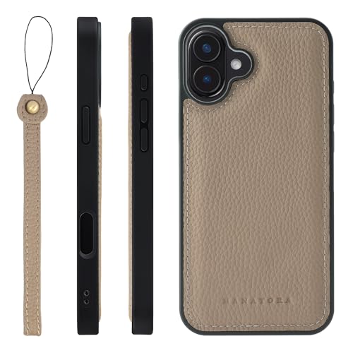 HANATORA for iPhone 16Plus �P�[�X MagSafe �Ή� �{�v �ϏՌ� �o���p�[�^ �X�}�z�P�[�X �X�}�z �X�g���b�v �t�� �V�������N���U�[ �M�t�g �}�O�Z�[�t�Ή� �O���[�W�� SMSGZ-16Plus-Grege
