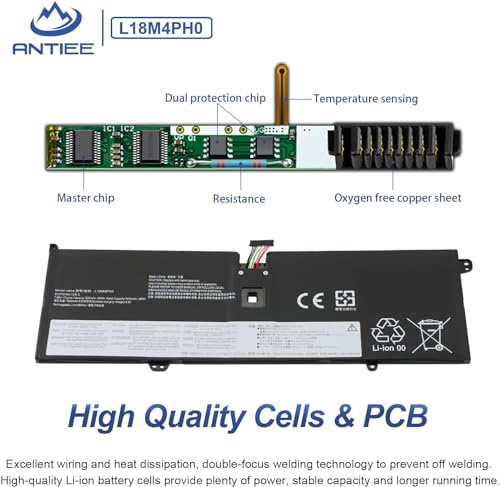 ANTIEE L18M4PH0 L18C4PH0 Bateria do laptopa kompatybilna z Lenovo Yoga C940-14IIL 81Q9 2 w 1-14-calowy ekran dotykowy Laptop Series 5B10T11585 5B10T11586 5B10W67374 SB10W67323 5B10W; 67180 7,68 V 60