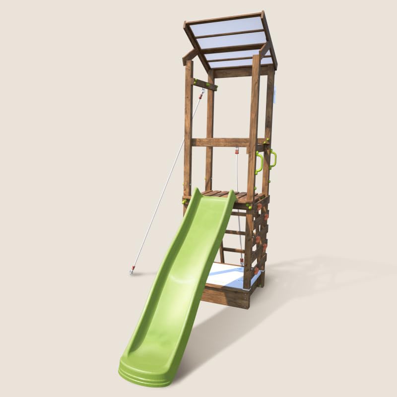 Parque infantil con pared de escalada y cuerda de escalada - Happy Rope 120