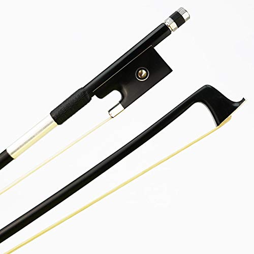 Violin 4/4 Size Advanced Black Carbon Fiber Violin Bow Natural Horsehair Violin Accessories Good Balance