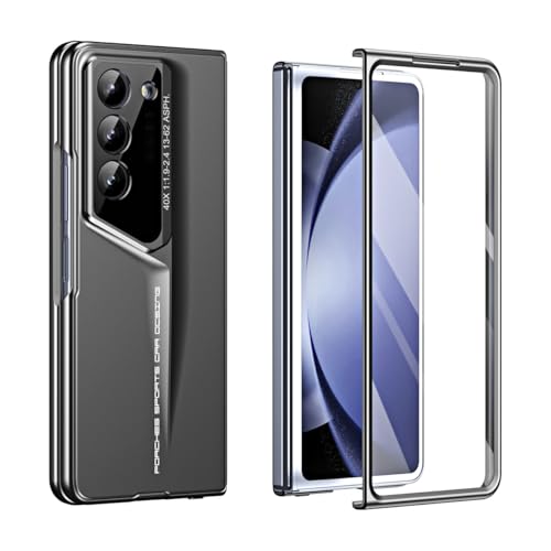 Samsung Galaxy Z Fold 5 P[XΉیP[XAXN[veN^[̃t{fBJo[An[hPC^h~ϏՌیdbJo[(Grey)